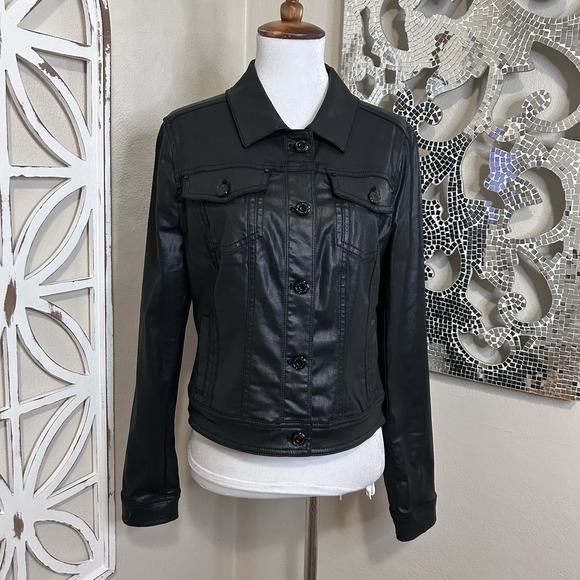 White House Black Market Jackets & Blazers - White House Black Market SIZE 10 Stretch Moto Jacket Goth Grunge